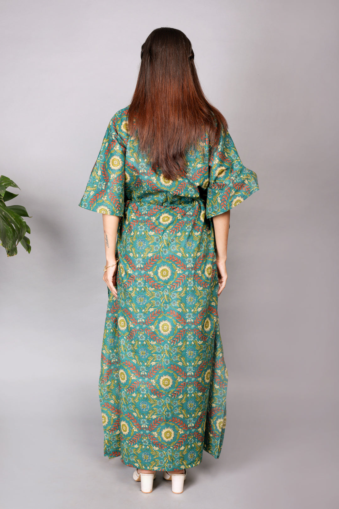 Green Bloom Kaftan