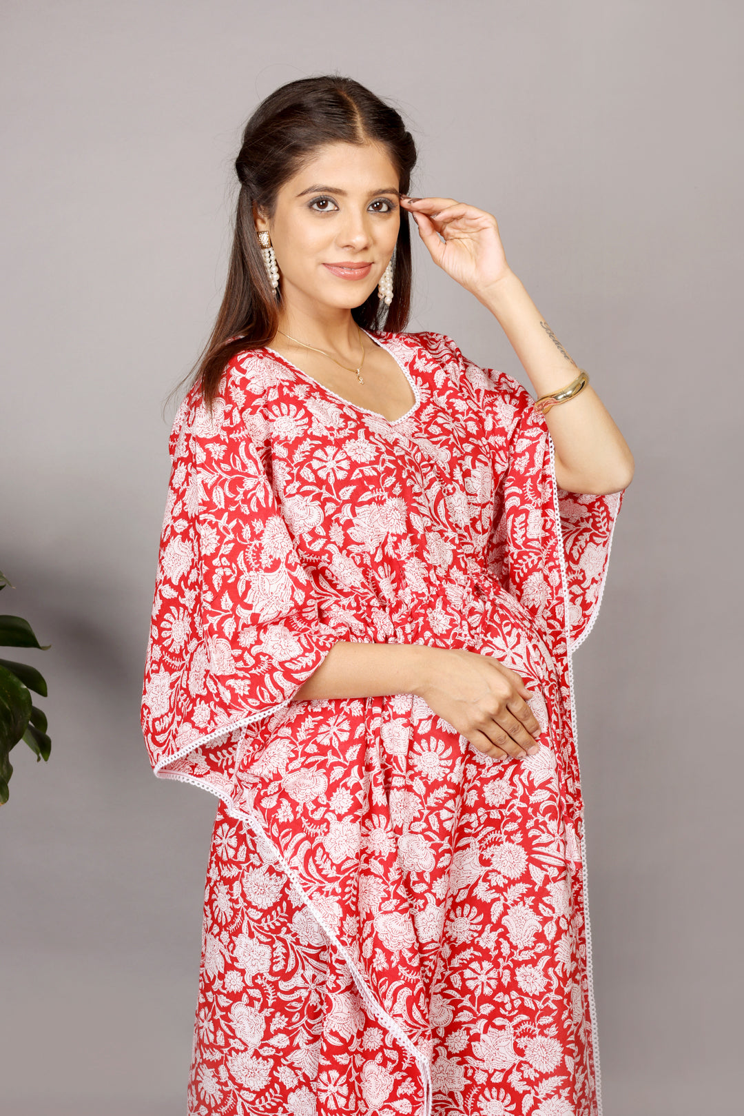 RED ELEGANCE KAFTAN