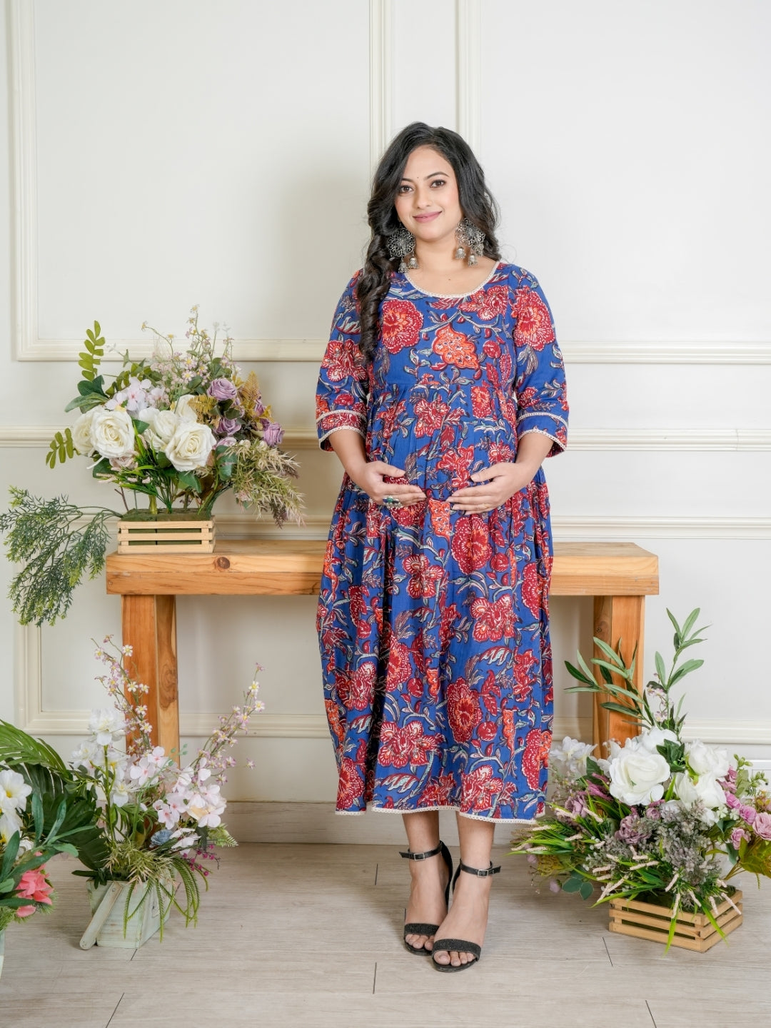 Midnight Charm Maternity Kurti