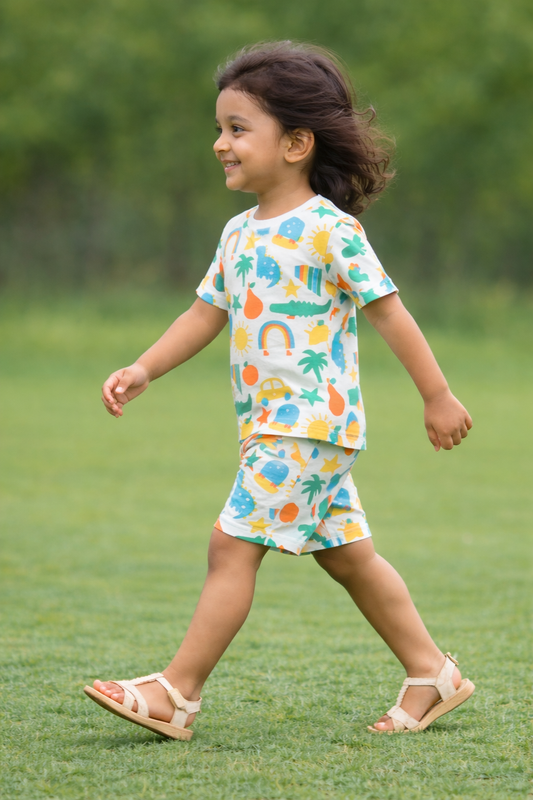 Unisex Kids Multi Color Outfit – Everyday Comfort Wear