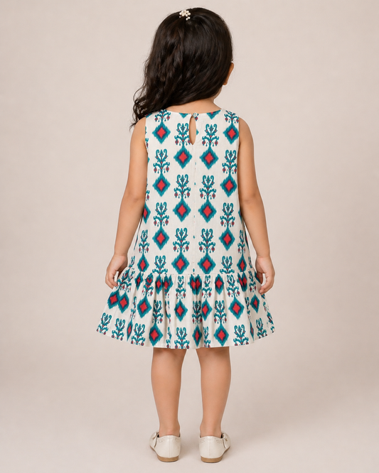 Teal Charm Drop-Waist Dress 💙