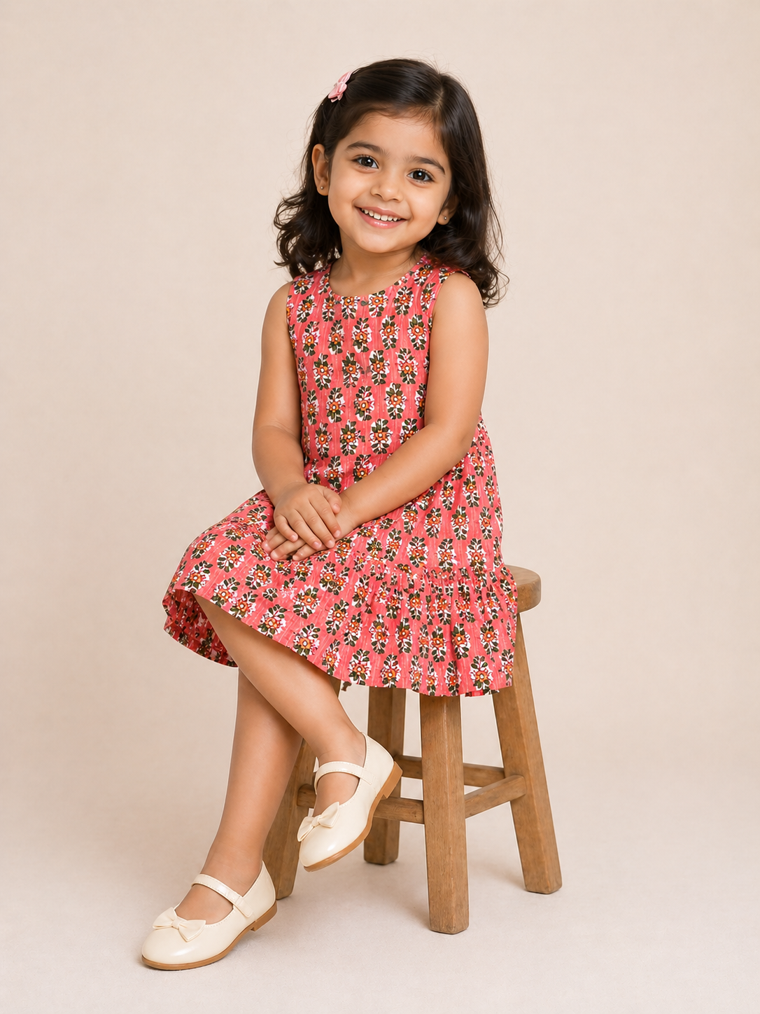 Peach Twirl Dress