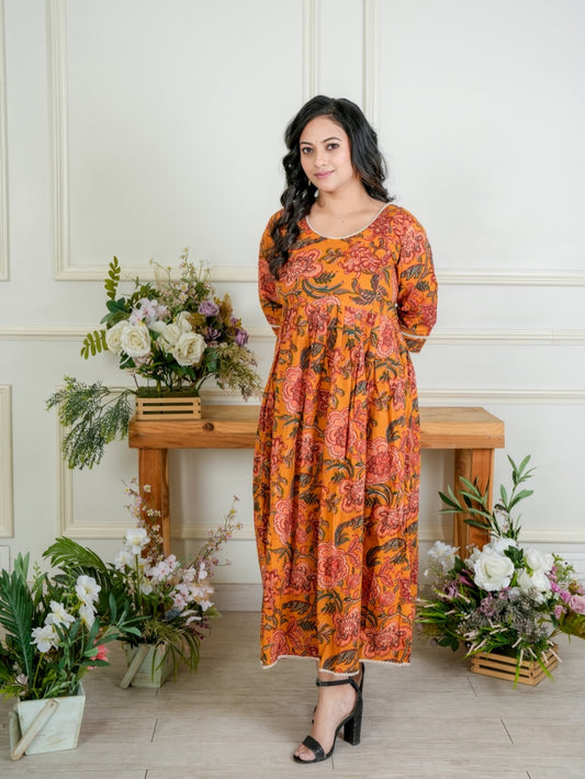 Mustard Delight Maternity Kurti