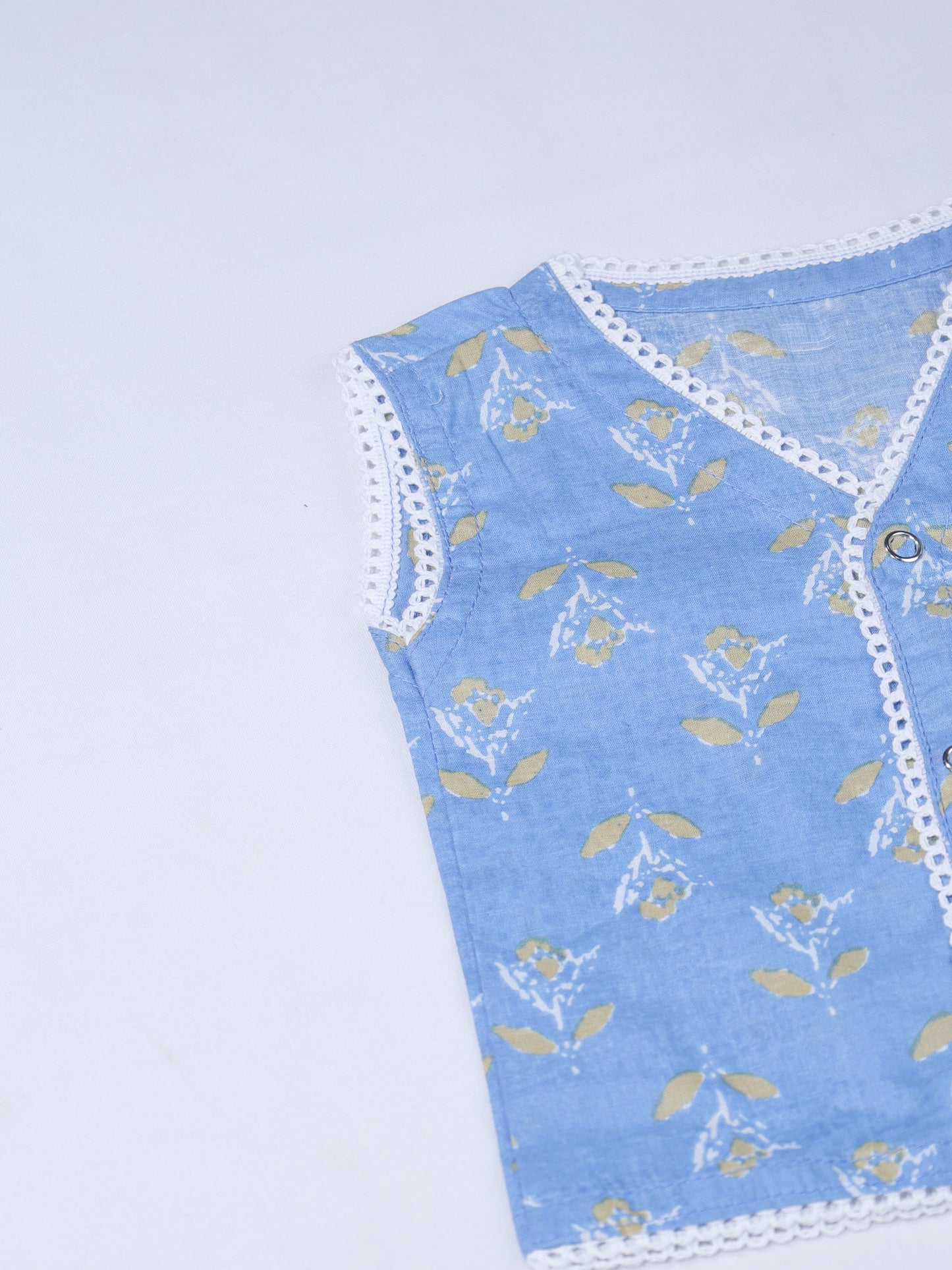 Maternity Kaftan and Newborn Jabla Combo in Blue Floral