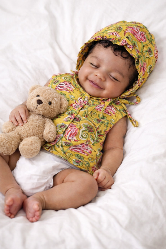 Sunshine Yellow – Mother & Baby Matching Cotton Comfort Set