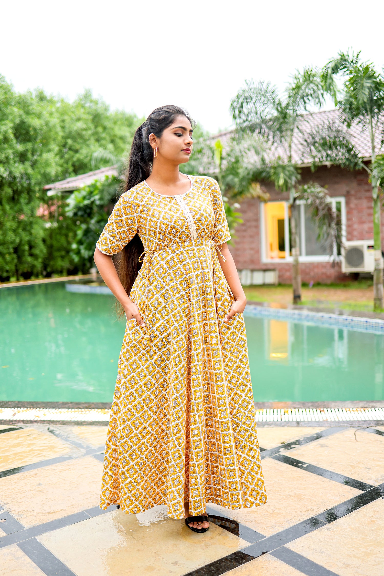 Maternity maxi dress