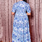 Blue Flower Midi Dress