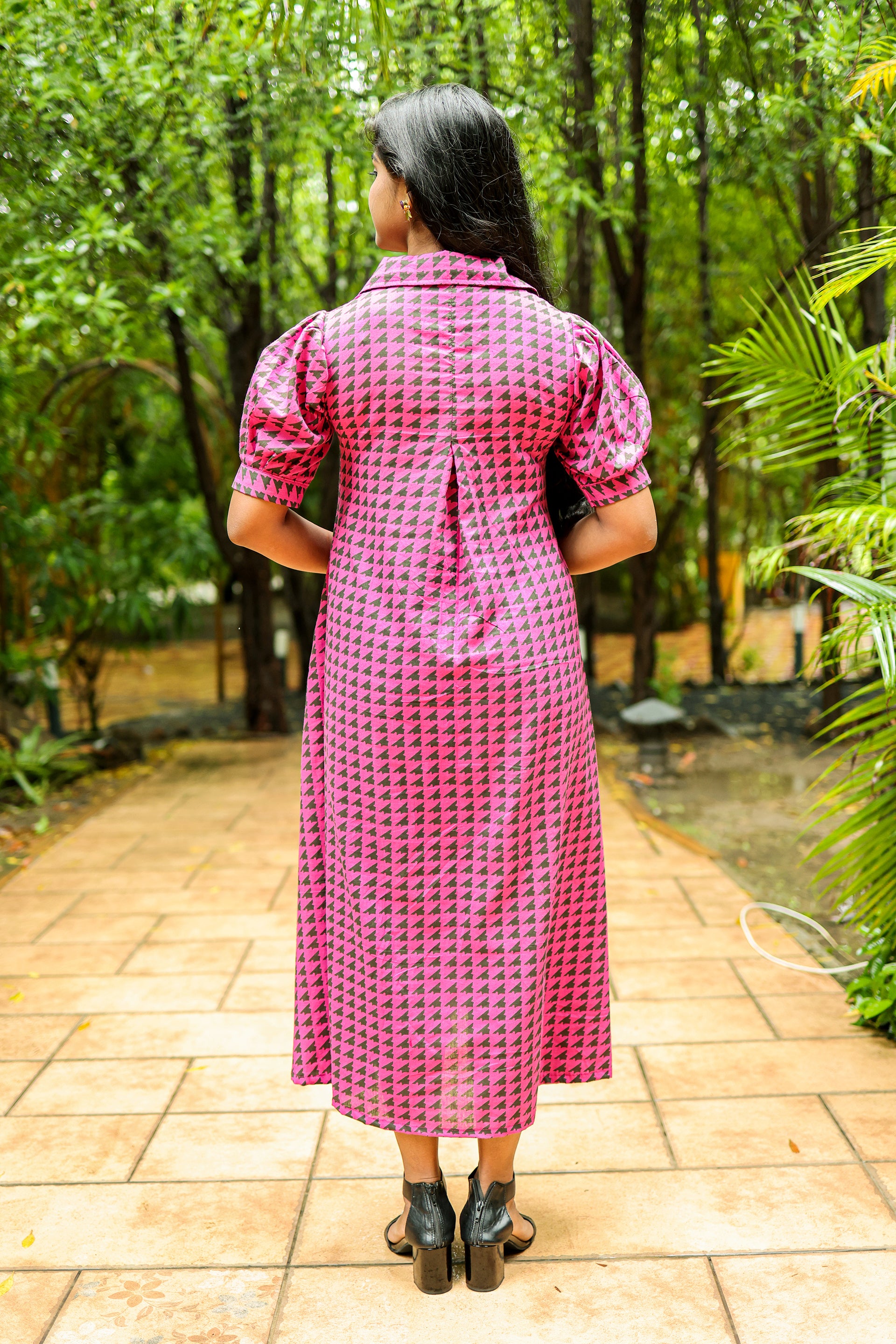 Dusky Pink Midi Dress