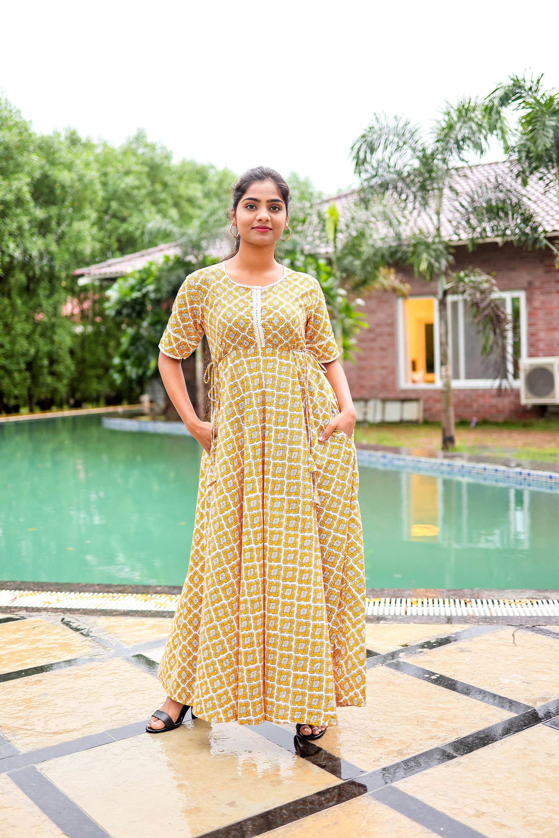 Yellow sun-shine Maxi Dress