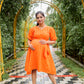 Orange Candy Midi Dress
