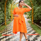 Orange Candy Midi Dress