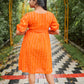 Orange Candy Midi Dress