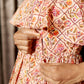Orange Ruffle Neck Maxi Dress