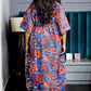 blue LA-LA maternity kaftan