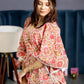 Beige floral love maternity kaftan