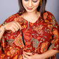 Matching Terracotta Hand block print Mom & Baby Outfit