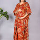 Matching Terracotta Hand block print Mom & Baby Outfit