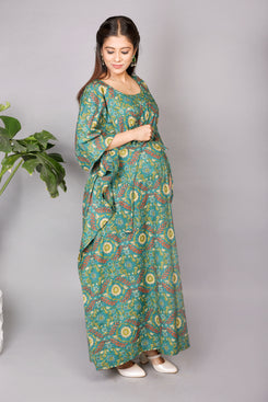 Green Bloom Kaftan
