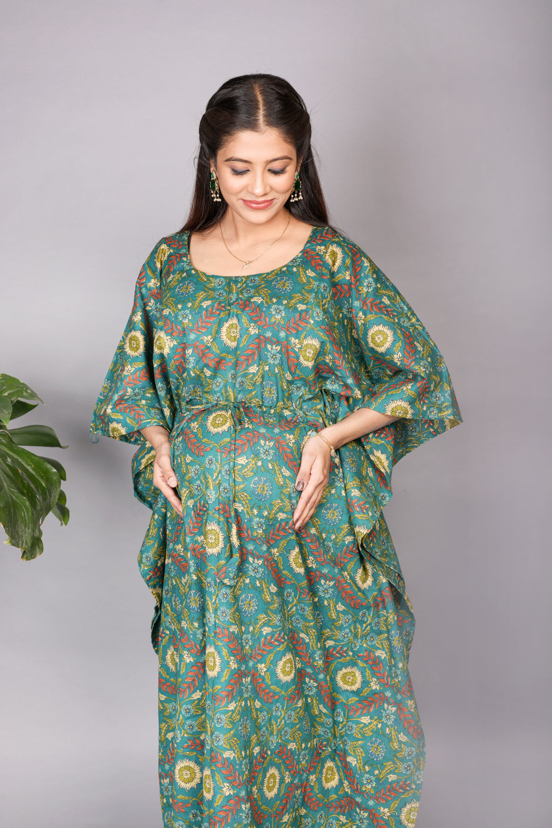 Green Bloom Kaftan