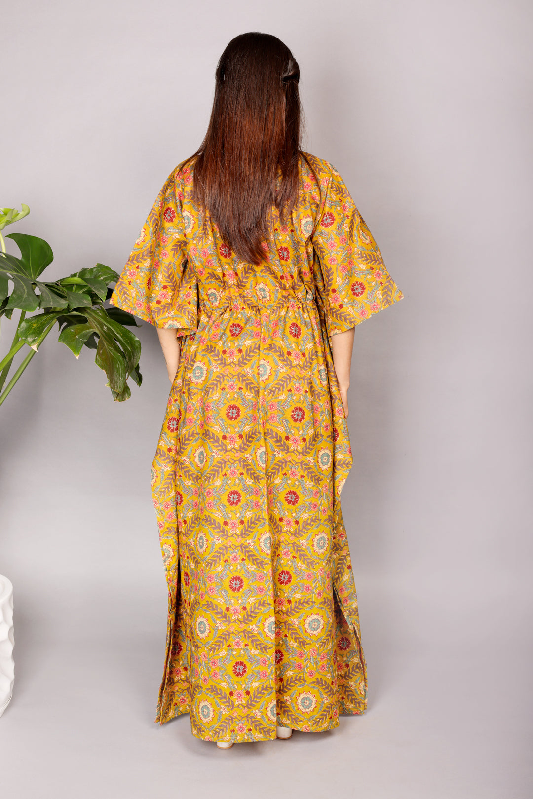 YELLOW BLOOM KAFTAN