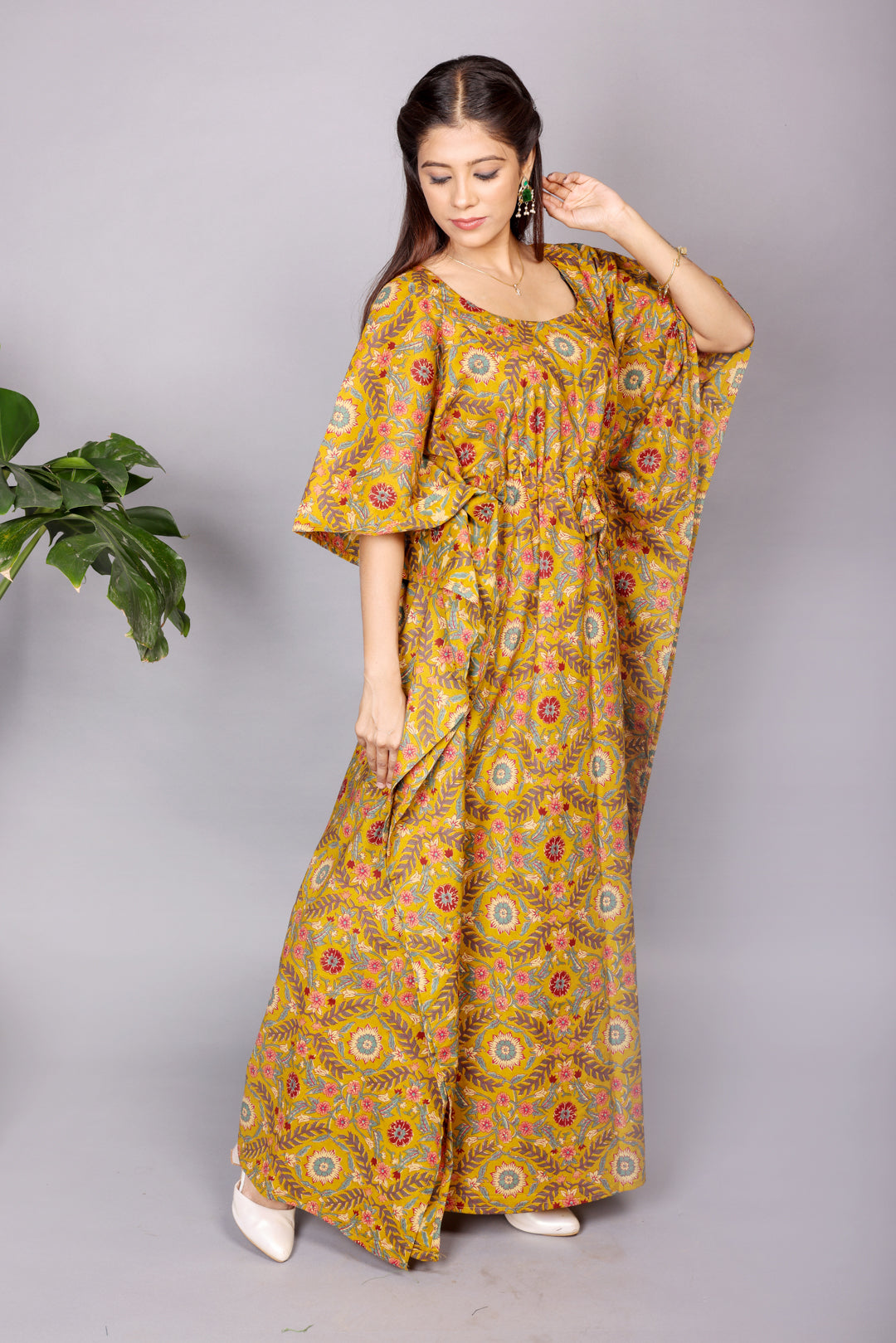 YELLOW BLOOM KAFTAN