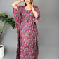 purple leaf kaftan