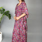 purple leaf kaftan