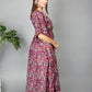 purple leaf kaftan
