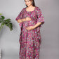 purple leaf kaftan