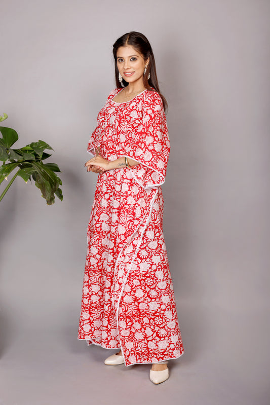 RED ELEGANCE KAFTAN