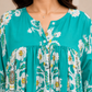 Turquoise Floral Home Dress