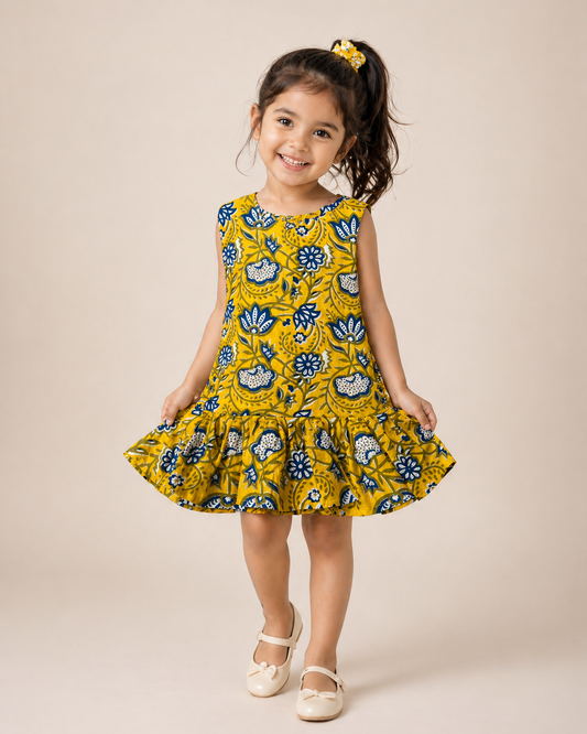 Sunshine Bloom Ruffle Dress