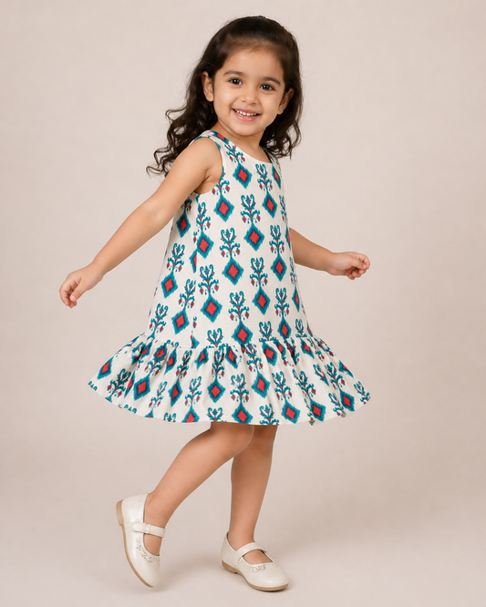 Teal Charm Drop-Waist Dress 💙