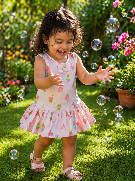 Girls Baby Pink Dress – Cute, Soft & Premium Kidswear