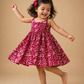 Crimson Bloom Twirl Dress ❤️