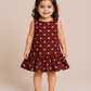 Maroon Dot Twirl Dress
