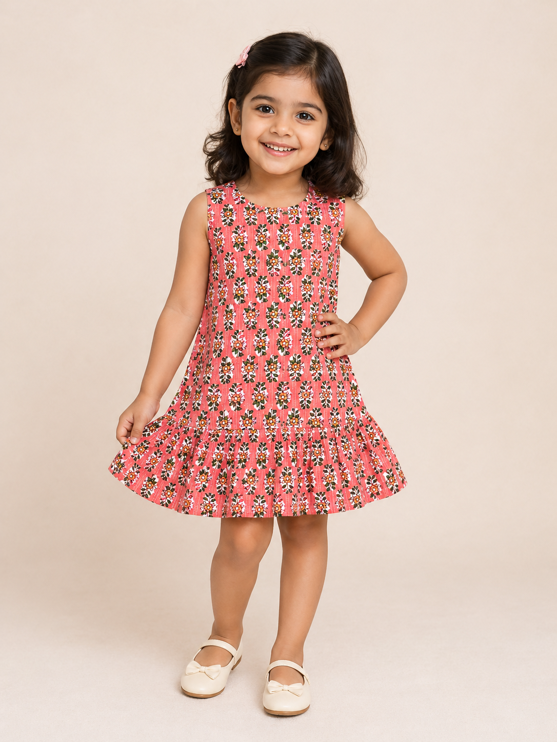 Peach Twirl Dress