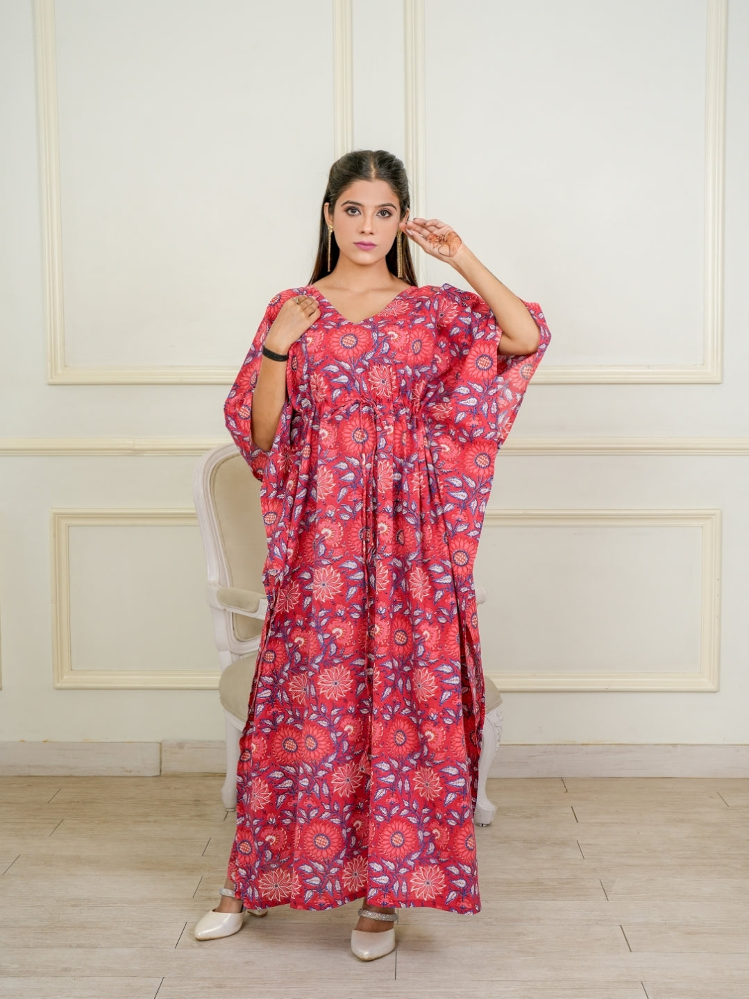 cherry red maternity Kaftan