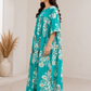 Turquoise Floral Home Dress