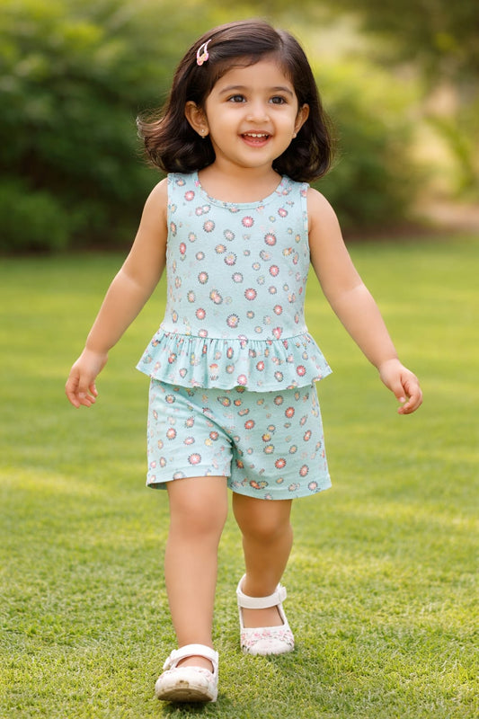 Girls Sky Blue Dress – Trendy & Comfortable
