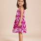 Pink Twirl Ikat Dress