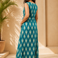 Teal Leaf Angrakha Maxi Dress