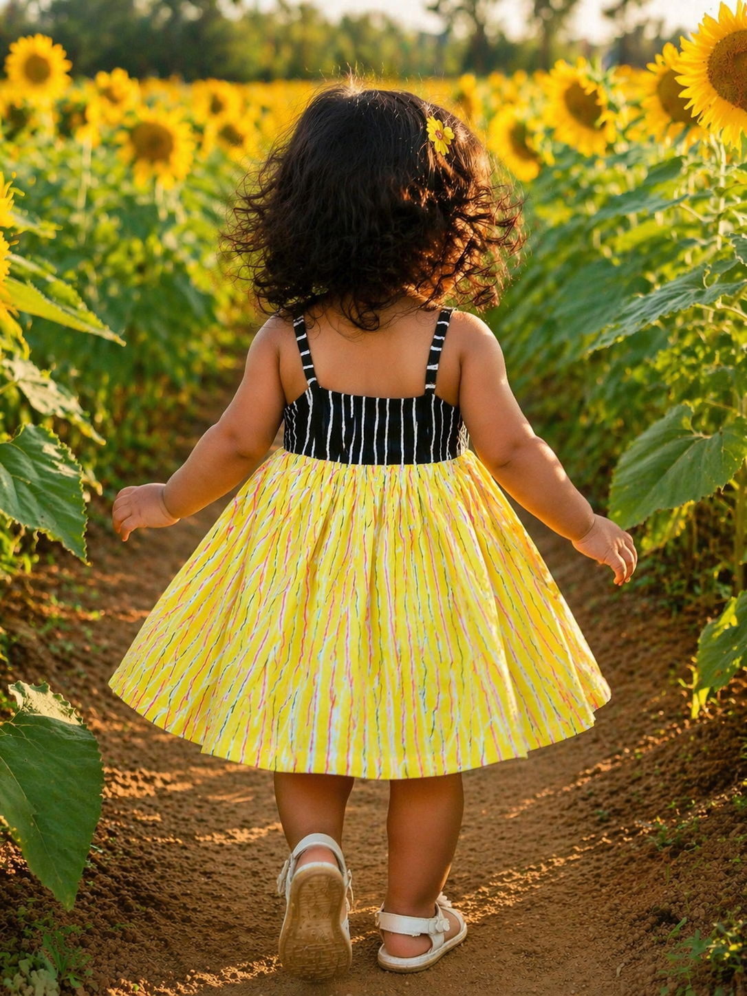 Girls Yellow Dress – Soft, Elegant & Comfortable Kidswear