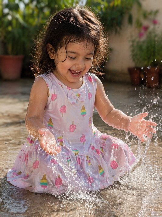 Girls Baby Pink Dress – Cute, Soft & Premium Kidswear