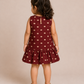 Maroon Dot Twirl Dress