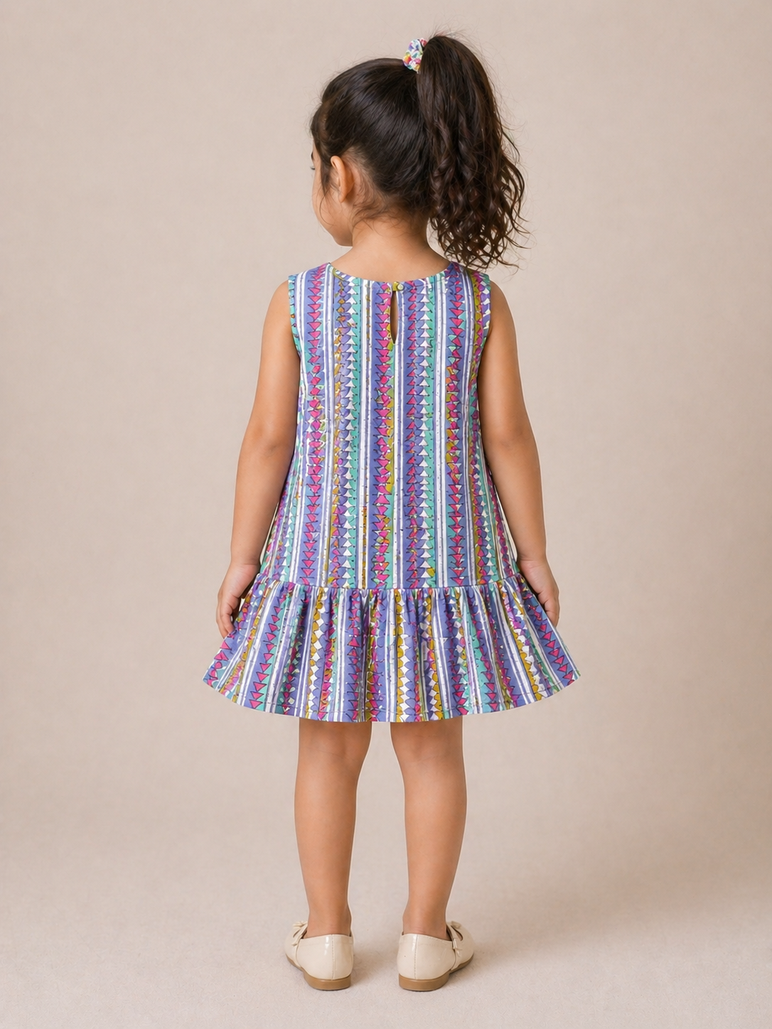Rainbow Stripe Twirl Dress