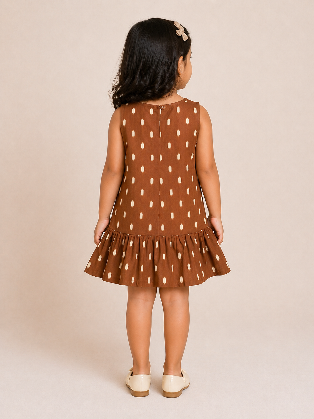 Cocoa Dot Ruffle Dress