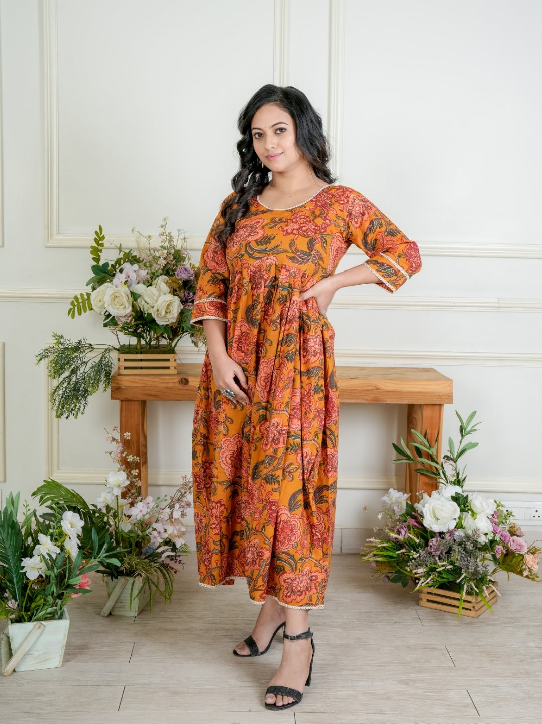 Mustard Delight Maternity Kurti