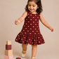 Maroon Dot Twirl Dress
