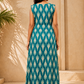 Teal Leaf Angrakha Maxi Dress
